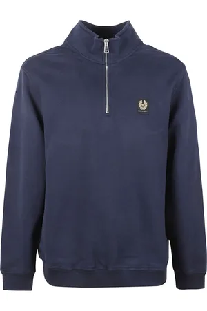 Belstaff Heren, Sweatshirts & Hoodies, Blauw, Maat: 4XL Katoen