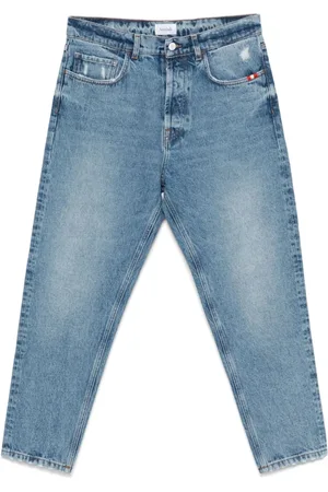 AMISH Heren, Jeans, Blauw, Maat: W30 Katoen