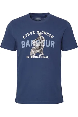 Barbour Heren, Tops, Blauw, Maat: L Katoen
