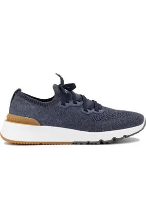 Brunello Cucinelli Heren, Schoenen, Blauw, Maat: 45 EU Katoen