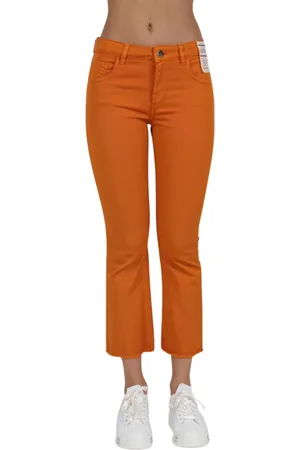 RE-HASH Dames, Broeken, Oranje, Maat: W30
