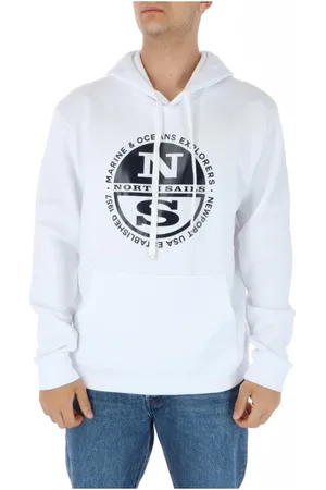 North Sails Heren, Sweatshirts & Hoodies, Wit, Maat: L Katoen