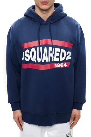 Dsquared2 Heren, Sweatshirts & Hoodies, Blauw, Maat: M Katoen