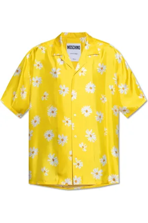 Moschino Heren, Overhemden, Geel, Maat: M Zijde