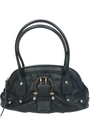 Salvatore Ferragamo Dames, Pre-owned, Zwart, Maat: ONE Size Leer