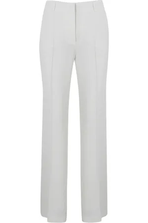 Alberta Ferretti Dames, Broeken, Wit, Maat: L Viscose