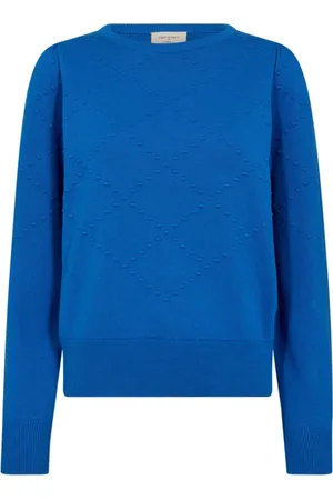 Freequent Dames, Truien, Blauw, Maat: S Katoen