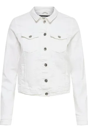 ONLY Dames, Jassen, Wit, Maat: XS Denim