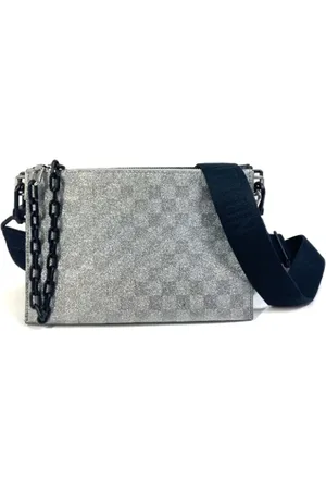 LOUIS VUITTON Heren, Pre-owned, Grijs, Maat: ONE Size Leer