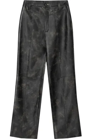 AERON Dames, Broeken, Grijs, Maat: XS Leer