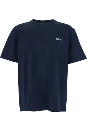 A.P.C. Heren, Tops, Blauw, Maat: M Katoen