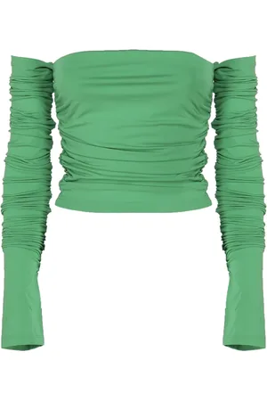 Andamane Dames, Blouses & Shirts, Groen, Maat: L Viscose