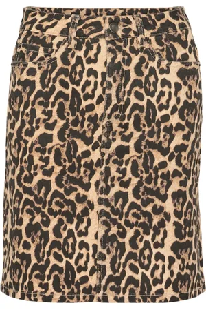 Kaffe Dames, Rokken, Bruin, Maat: XL Denim