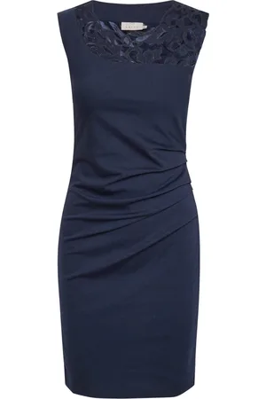 Kaffe Dames, Jurken, Blauw, Maat: M Viscose