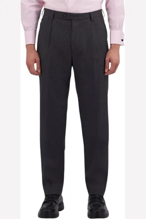 Brooks Brothers Heren, Broeken, Grijs, Maat: W32 Wol