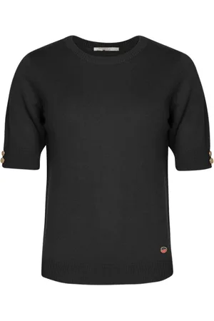 BUSNEL Dames, Tops, Zwart, Maat: XS Wol