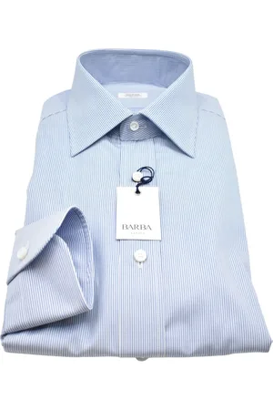 BARBA Heren, Overhemden, Blauw, Maat: 3XL Katoen