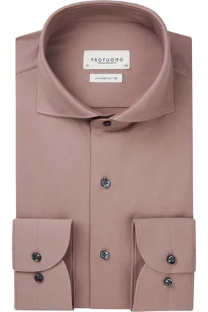 Profuomo Heren, Overhemden, Roze, Maat: 5XL
