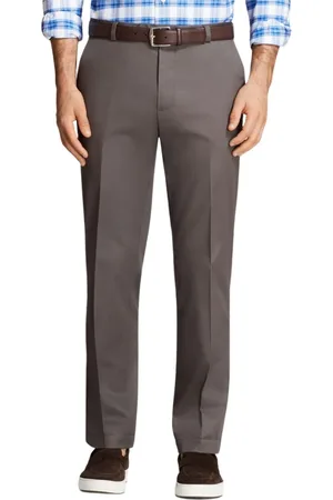 Brooks Brothers Heren, Broeken, Grijs, Maat: W33 Katoen