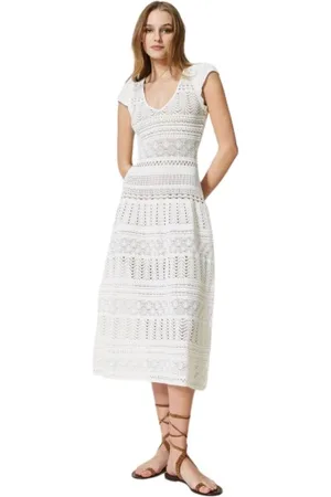 Twin-Set Dames, Jurken, , Maat: M Viscose