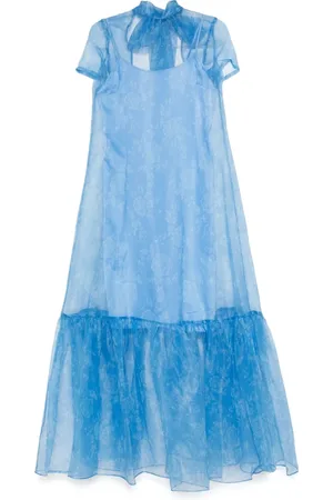 Staud Dames, Jurken, Blauw, Maat: S Poliester