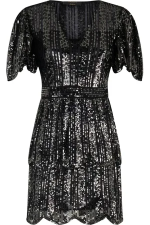 Twin-Set Dames, Jurken, Zwart, Maat: 2XS Poliester