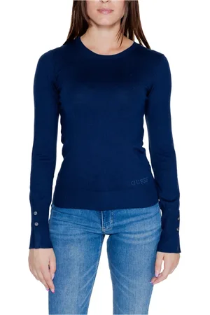 Guess Dames, Truien, Blauw, Maat: XS Katoen