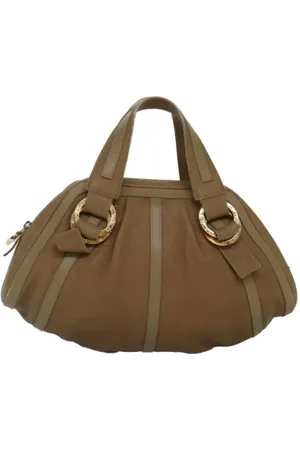 Bvlgari Dames, Pre-owned, Bruin, Maat: ONE Size Leer