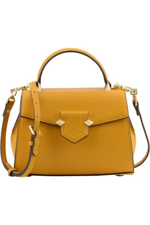 Pourchet Paris Dames, Tassen, Geel, Maat: ONE Size Leer