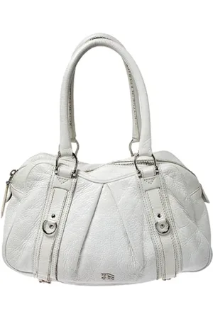 Burberry Dames, Pre-owned, Wit, Maat: ONE Size Leer