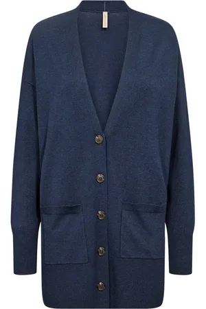 soyaconcept Dames, Truien, Blauw, Maat: S Nylon