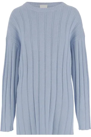 Allude Dames, Truien, Blauw, Maat: M Katoen