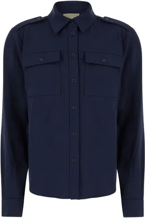 Michael Kors Dames, Blouses & Shirts, Blauw, Maat: XS Poliester