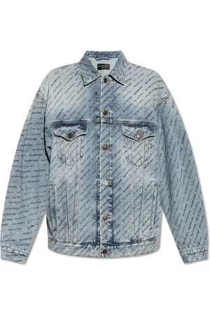 Balenciaga Heren, Jassen, Blauw, Maat: M Denim