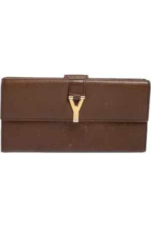 Saint Laurent Dames, Pre-owned, Bruin, Maat: ONE Size Leer