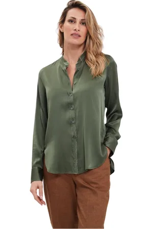 caliban Dames, Blouses & Shirts, Groen, Maat: S