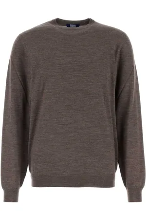 FEDELI Heren, Truien, Bruin, Maat: 4XL Wol