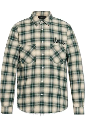 AMIRI Heren, Overhemden, Groen, Maat: XL Flanel
