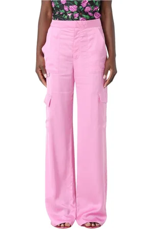 Chiara Ferragni Dames, Broeken, Roze, Maat: 2XS Satijn