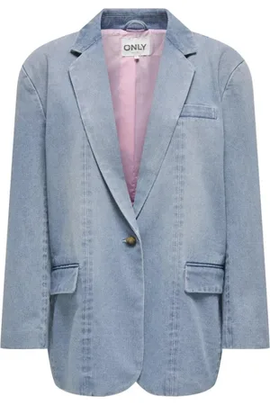 ONLY Dames, Jassen, Blauw, Maat: L Denim