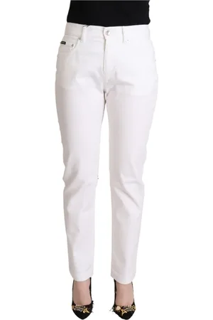 Dolce & Gabbana Dames, Broeken, Wit, Maat: XS Katoen