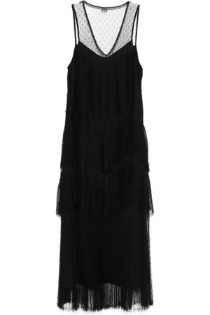 Twin-Set Dames, Jurken, Zwart, Maat: XS