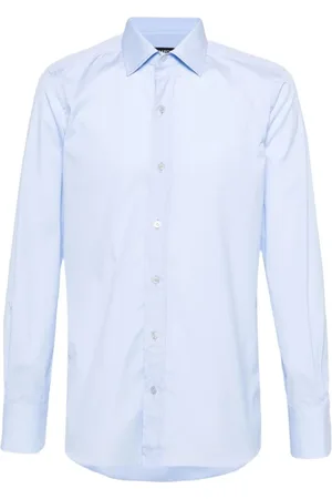 Tom Ford Heren, Overhemden, Blauw, Maat: L Katoen