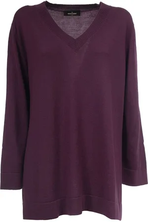 Gran Sasso Dames, Truien, Paars, Maat: 3XL Wol