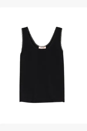 Twin-Set Dames, Tops, Zwart, Maat: XS Katoen