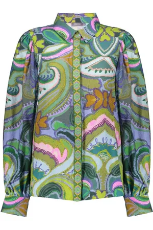 Geisha Dames, Blouses & Shirts, Groen, Maat: 3XL
