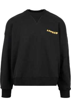 A PAPER KID Heren, Sweatshirts & Hoodies, Zwart, Maat: M Katoen
