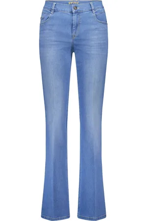 Atelier Gardeur Dames, Jeans, Blauw, Maat: 2XL Katoen