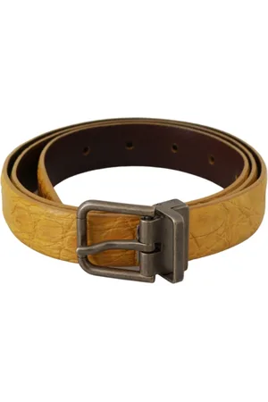 Dolce & Gabbana Heren, Accessoires, Geel, Maat: 90 CM Leer