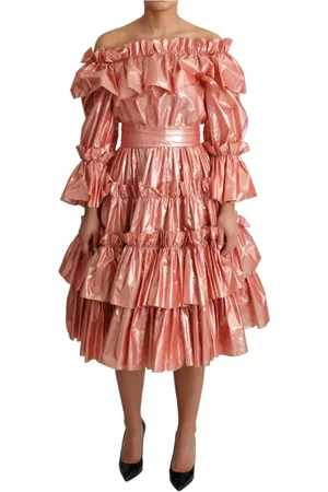 Dolce & Gabbana Dames, Jurken, Roze, Maat: 3XS Katoen